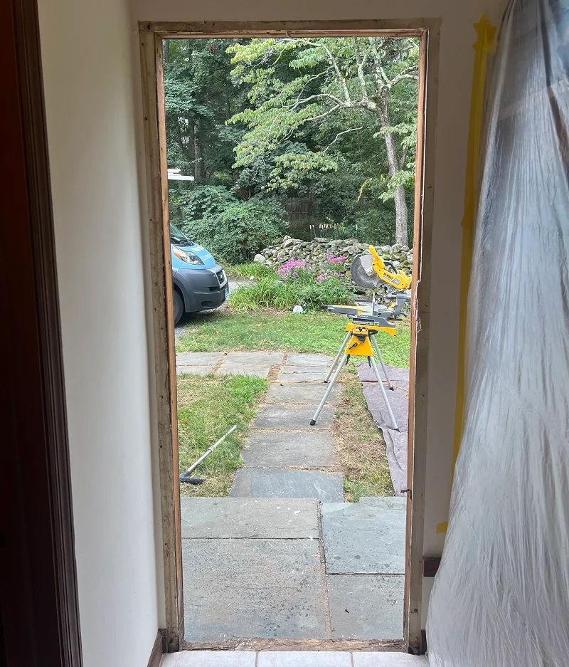Door removed and ready for install